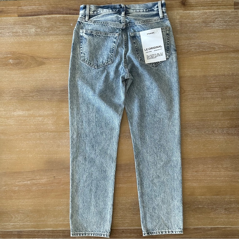 FRAME DENIM Le Original High Rise Slim Straight Leg Jeans Richlake - Picture 4 of 8